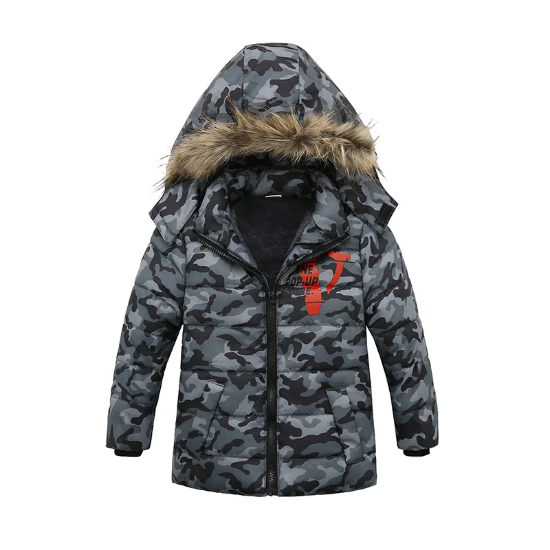 Зимняя одежда для маленьких мальчиков детская куртка детская одежда теплая плотная куртка для мальчиков Верхняя одежда с капюшоном, пальто От 2 до 5 лет Костюмы