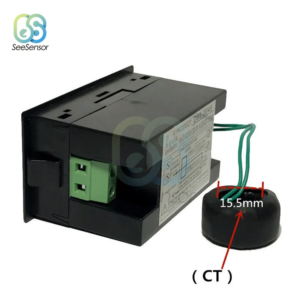 Светодиодный вольтметр, амперметр, измеритель напряжения, тока, зарядное устройство, тестер, детектор, монитор 100A AC 200~ 450V