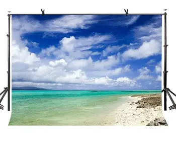 

150x220cm Natural Scenery Backdrop Blue Sky White Clouds Sea Nature Landscape Photography BackgroundPhoto Screen