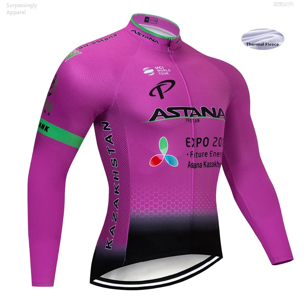 

2019 UCI Team ASTANA Cycling Jersey Bike Bicycle Purple Cycling Jersey Crossmax Shirt Ciclismo Clothing Men MTB Cycling Clothing