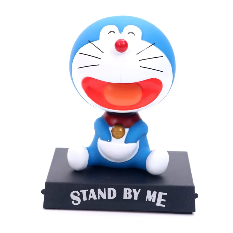 11 см Doraemon Аниме Фигурка встряхните голову держатель телефона кронштейн украшение автомобиля аниме модель ПВХ игрушки для рождественских подарков - Цвет: J