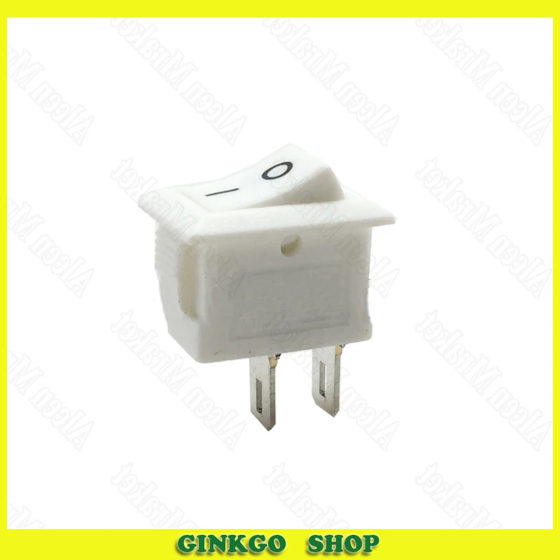 

30pcs/lot White Rocker Switch KCD-101 Small Power Switch 10*15mm 2Foot 2File