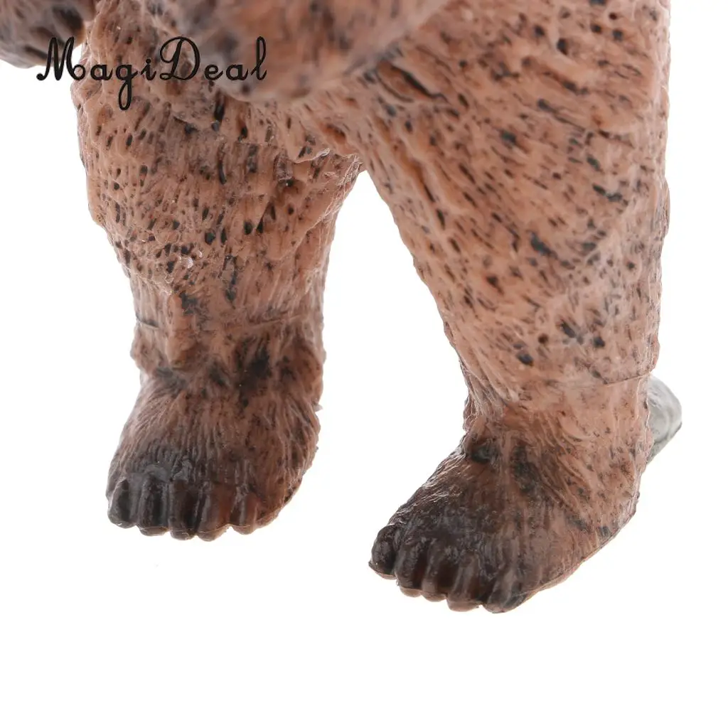 1Pc Realistic Standing Brown Bear Wild Zoo Animal Model Action Figure Kids Children Toddlers Toy Gift  Home Desk Decoration