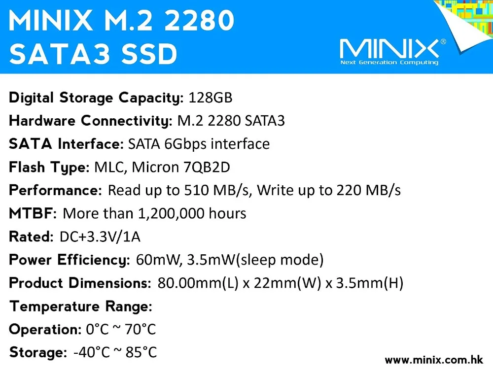 MINIX SSD For MINIX MINI PC