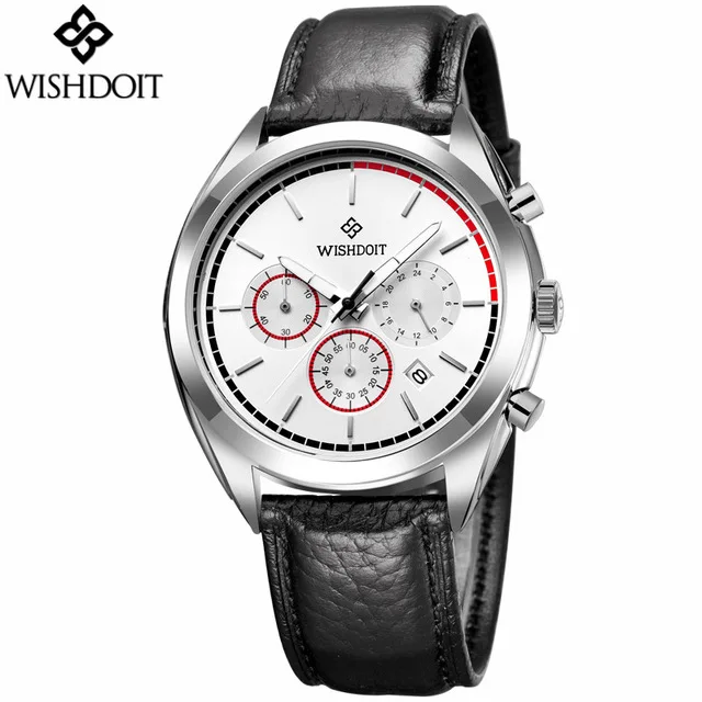 

2017 WISHDOIT Luxury Brand Watches Men Quartz Business Fashion Casual Wristwatches Leather Starp Male Clock Relogio Masculino