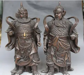 

Chinese Feng shui Bixie Bronze Lion Head Door God celestial being immortal Statue fast