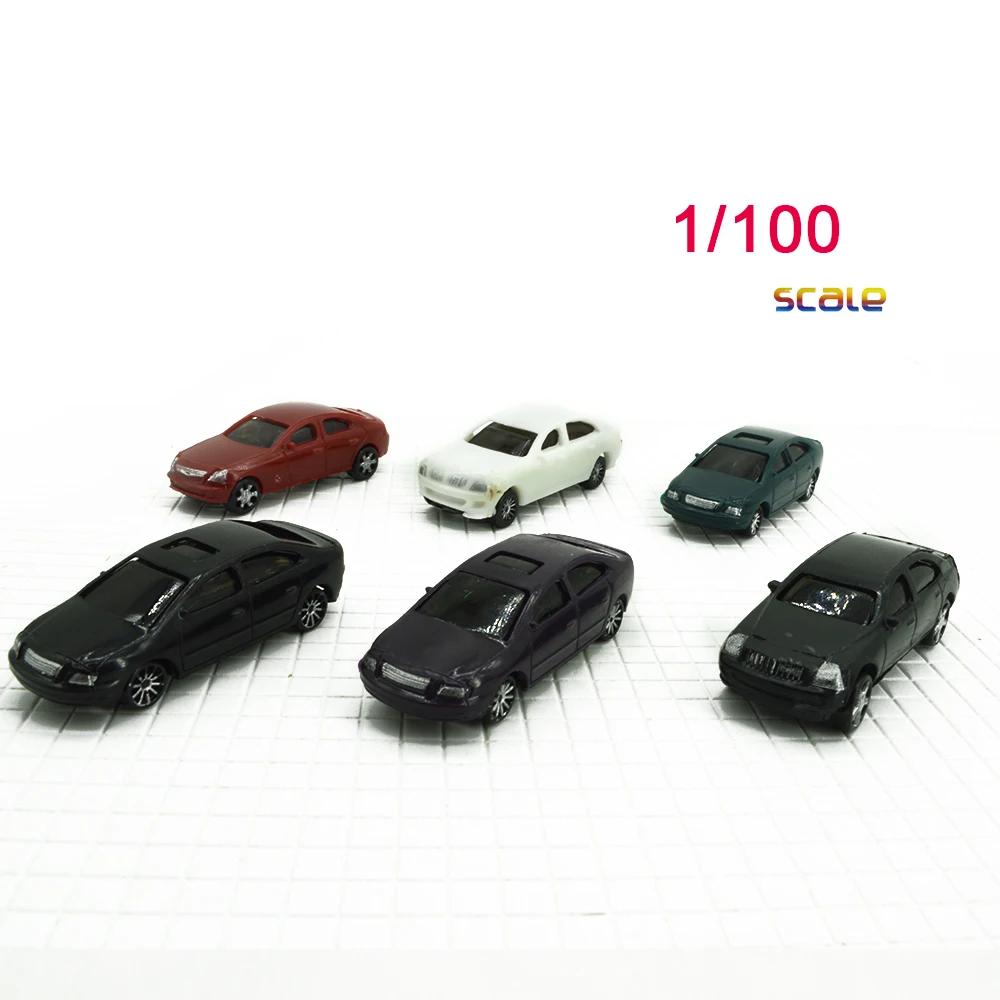 

1/100 Scale Model Car Painted For Building Road Landscape Sand Table Model Trains Layout Hot Sale Plastic Diorama
