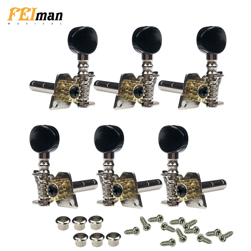 

Feiman-B110 черные колышки для настройки гитары, тюнеры для акустической классической гитары, Сменные аксессуары для гитары