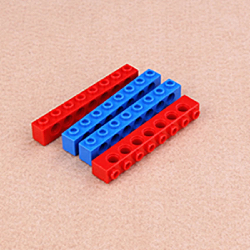 

Decool parts /mechanical 1*8 hole No3702 #7 hole brick DIY block Assemble Particles brick set A161x20pcs