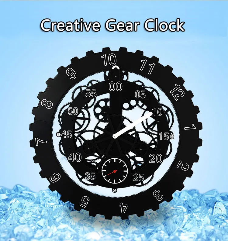 Настольные часы черный/серебристый креативный механизм s механические настольные часы вращение многофункциональные механические часы домашний декор часы