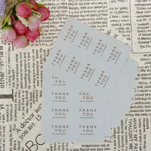 96 шт./лот прямоугольник ручной работы черный и белый благодарим