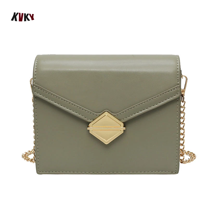 

KVKY Brand fashion Female Bag for 2019 New Korean Edition Single Shoulder Slant Bag Fashion ins Texture Silk Scarf Square Bag