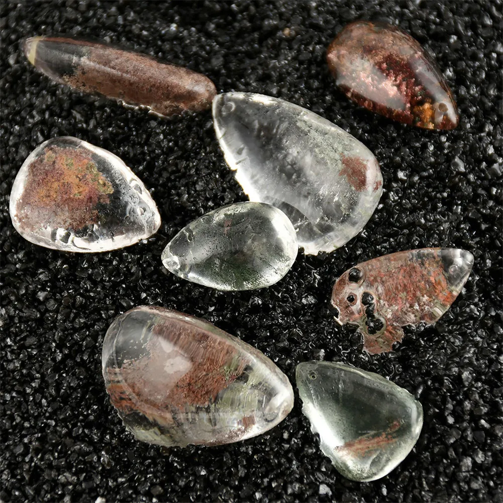 Новейшее натуральное приведение, Фантом Кристал кварца, натуральный камень образец подвеска c лечебным камнем Прямая поставка случайный цвет