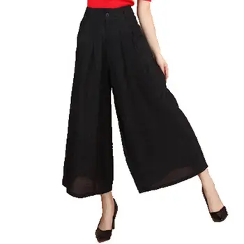 

Women Floral Printed Wide leg Pants 2016 Summer Casual High Waist Pants Fashion Trousers Loose Pantalones Plus Size 4 XL AE1319