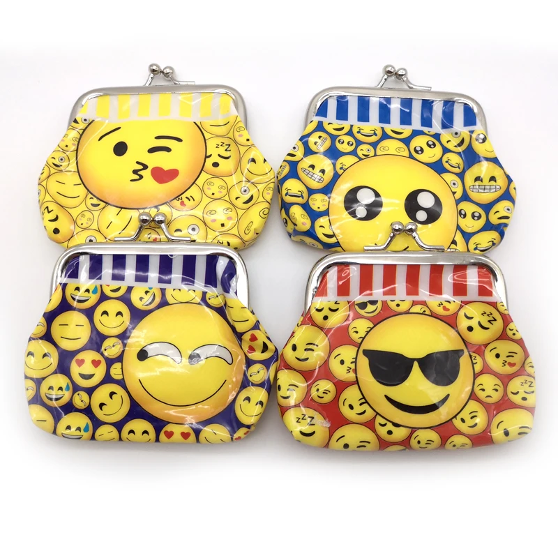 

1PCS Birthday Party Emoji Theme Kids Favors Funny Coin Purse Bags Gift PVC Money Bag Decoration Baby Shower Events Favors Gifts