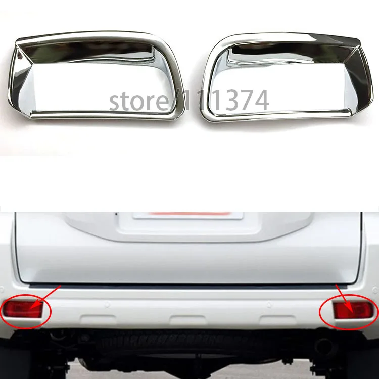 

NULLA Rear Fog Light Lamp Cover Trim Frame Decorative For Toyota Land Cruiser Prado FJ150 FJ 150 2010 2011-2016 Chrome Accessory