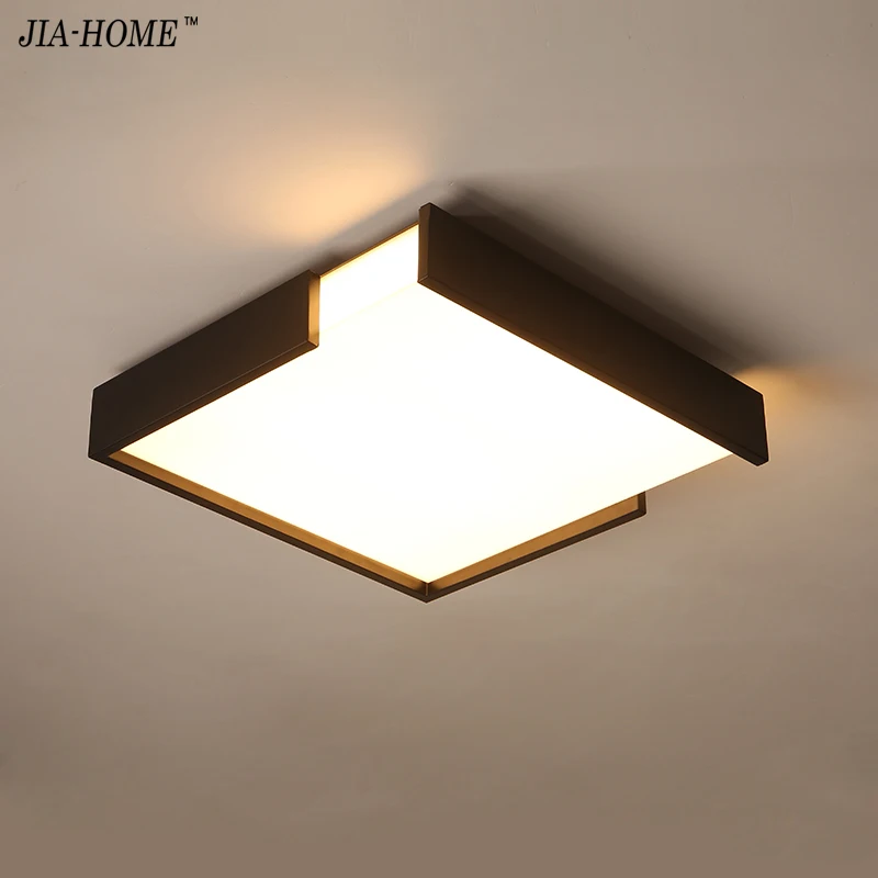 

New remote control Modern Led Ceiling Lights For Living Room Bedroom White Black frame Home Led Ceiling Lamps lampara techo dero