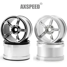 Axspeed metal beadlock roda #23 prata & preto x1 para scx10 wraith 90048 (rr10) 2.2 polegadas modelo peças de reposição