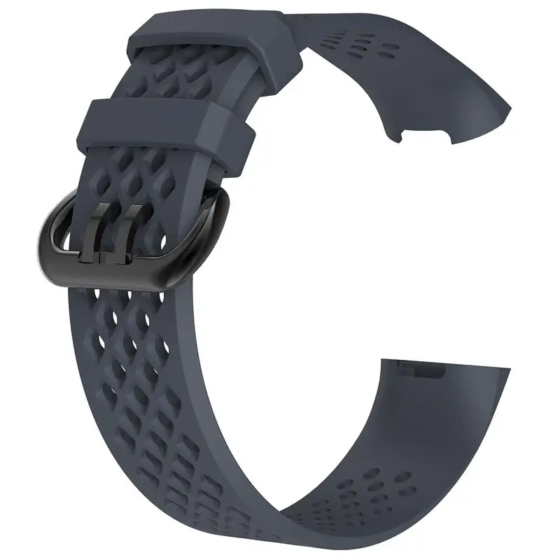 Спортивный ремешок на запястье для Fitbit Charge 3 Band Смарт-часы мягкий силиконовый сменный браслет наручных часов Браслет для Fitbit Charge3 браслет - Цвет: Gray blue