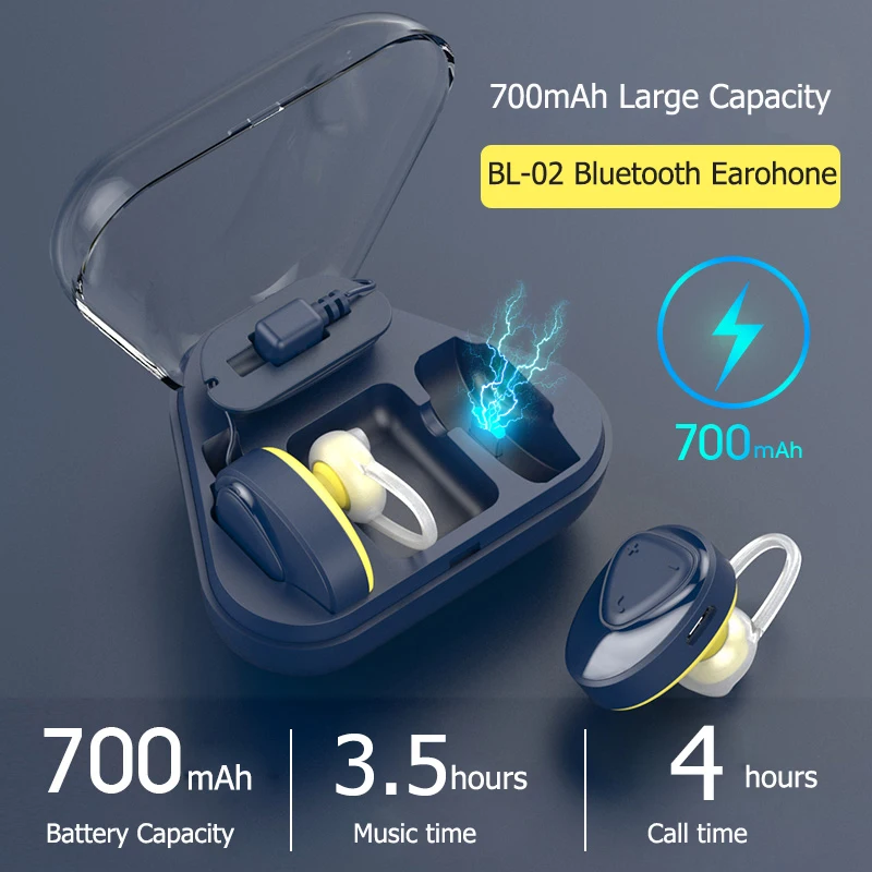 Mini Wireless Bluetooth 4 2 Stereo Earphones Sport Headsets with 700mAh Charger Box Mic Earbuds Earpieces for sport earphone