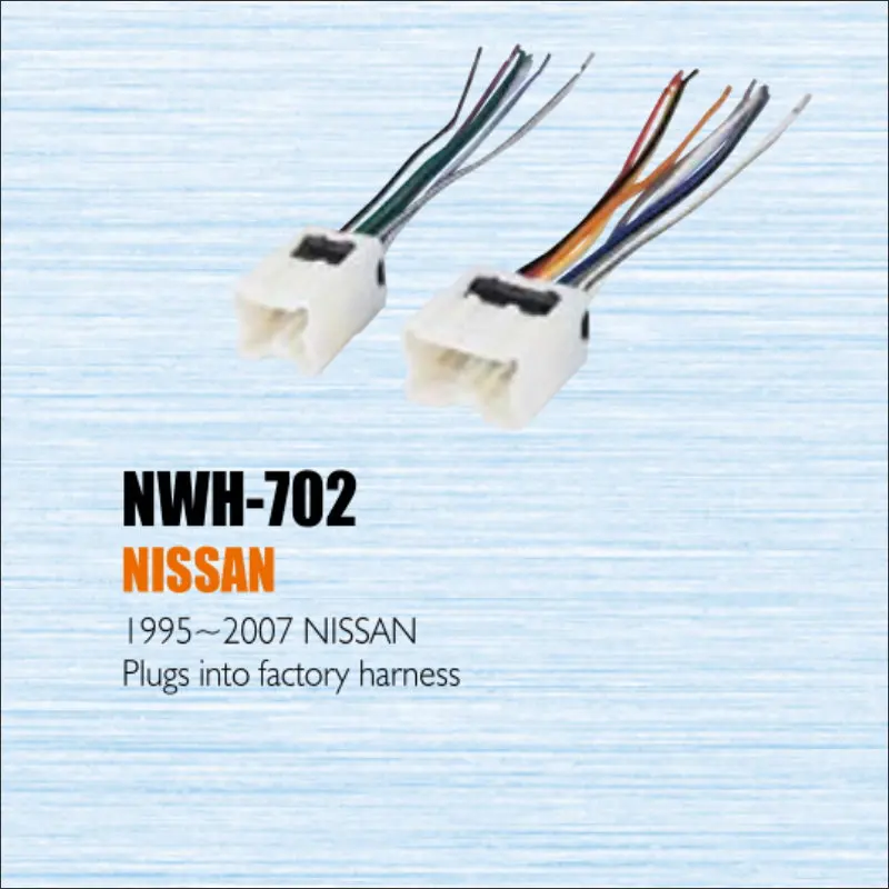 

Plugs Into Factory Harness For Nissan 1995-2007 - Radio Power Wire Adapter / Aftermarket Stereo Cable / Male DIN To ISO