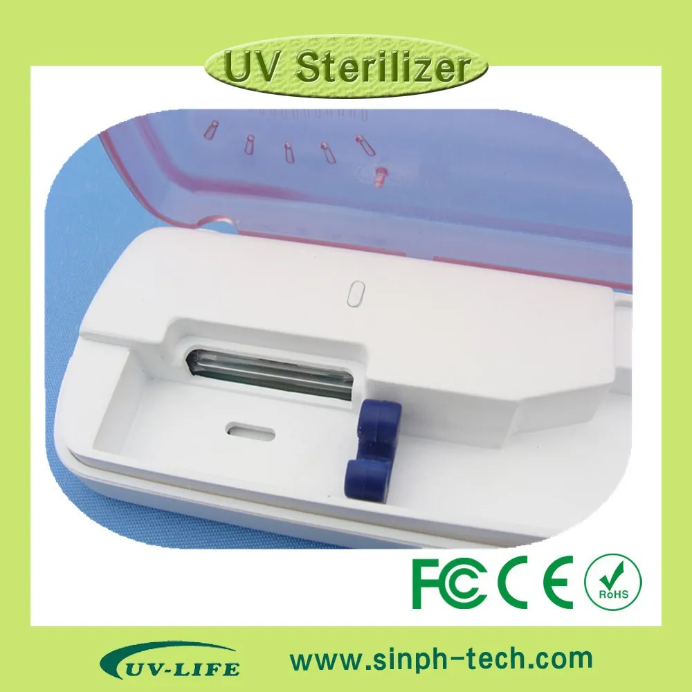

2014 best sell travel UV sanitizer UV toothbrush cleaner holder Oral care portable toothbrush box