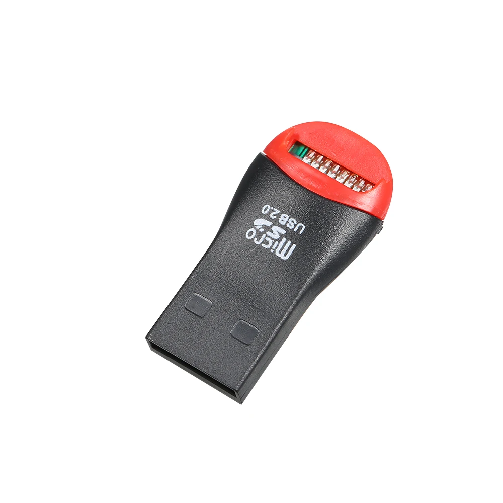 Кардридер TF(Micro SD) USB 2 0 компактный портативный черного и красного цветов