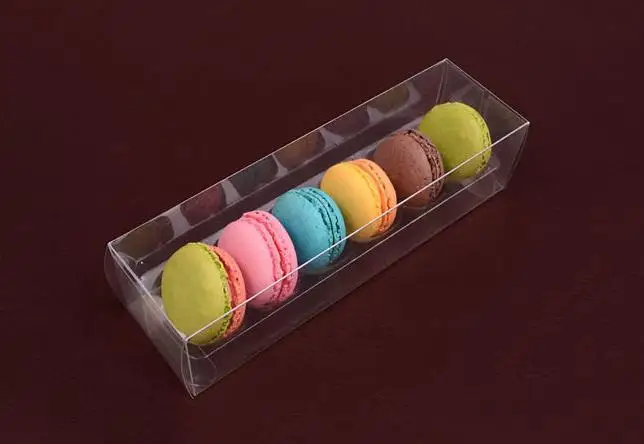 

Free shipping 200pcs/lot 6 cavity Clear macaron gift packing,cookie/cholocate/candy plastic box for wedding and festival party