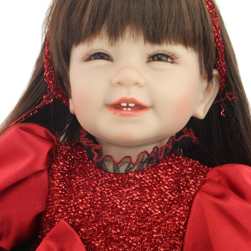 

Silicone Reborn Baby Dolls Accompany Sleeping Baby Doll Handmade Lifelike Elegant Princess Baby Gift Brinquedos With Clothes
