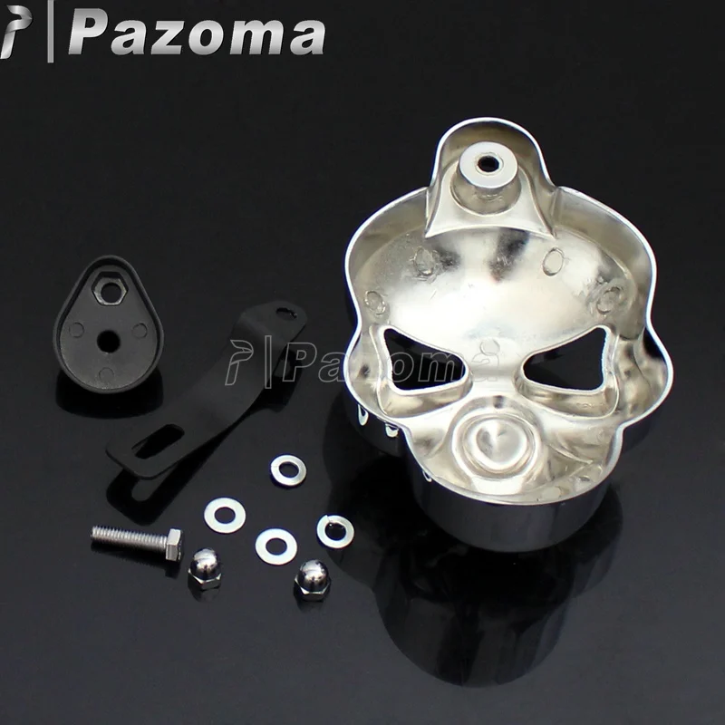 Хромированный мотоциклетный ковбелл для Мотоциклов Harley Davidson 1992 2014|skull horn cover|horn