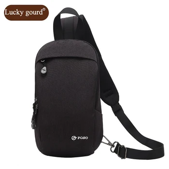 

OURCIAO Hot New Men's Chest Package Wear-resisting Nylon Cloth Casual Travel Crossbody Shoulder Bag Z864
