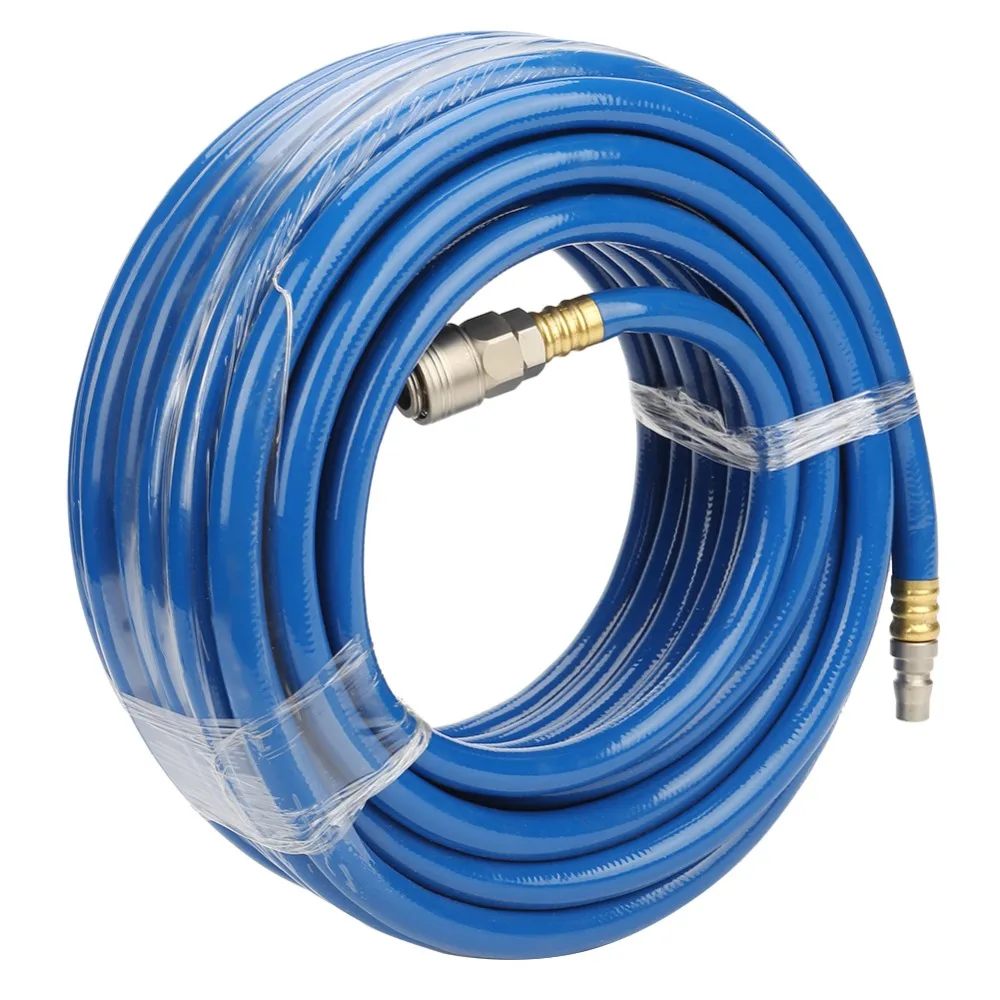 

15M Blue Flexible Pneumatic PVC Line Hose with Quick Connector for Air Compressor High Quality