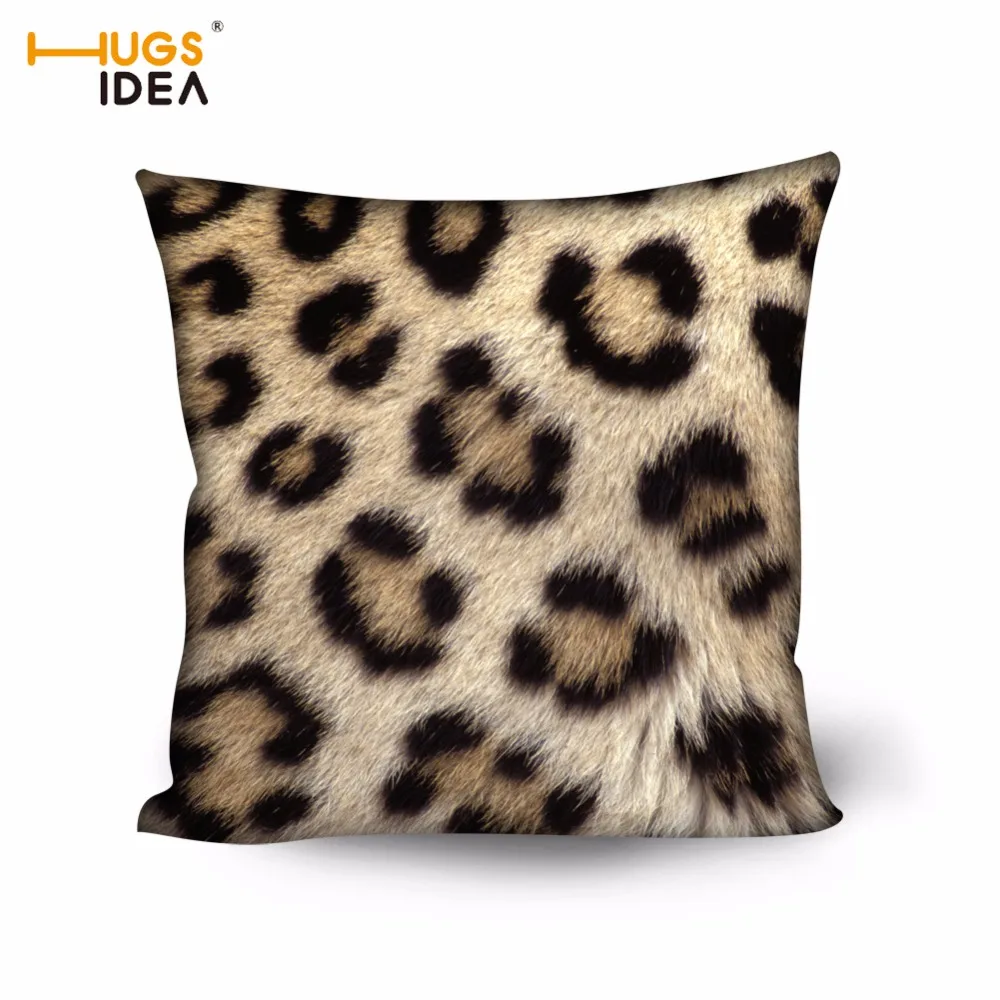 Hugsidea Stylish Leopard Zebra Pattern Cushion Cover Stripe Print