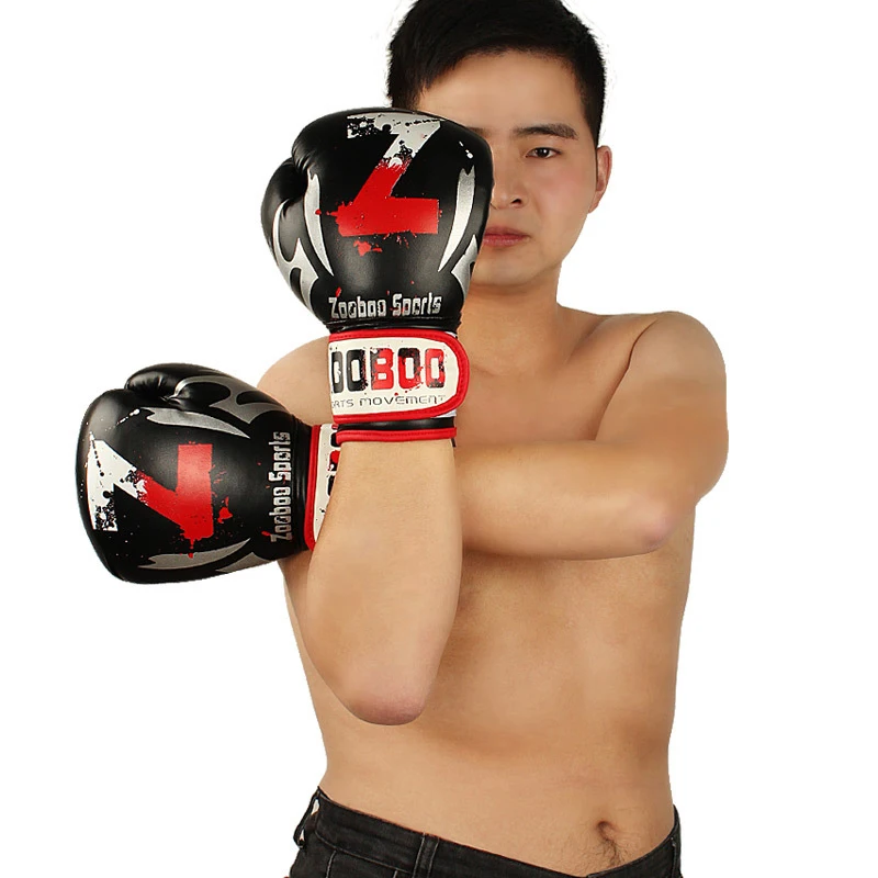 Боксерские перчатки ZOOBOO MMA Muay Thai боксерские Sanda Kungfu Wushu для мужчин и женщин
