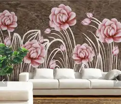 Акварельные цветочные фрески фото обои настенная Фреска для гостиной спальни контактная бумага настенная бумага s рулон холст цветочные