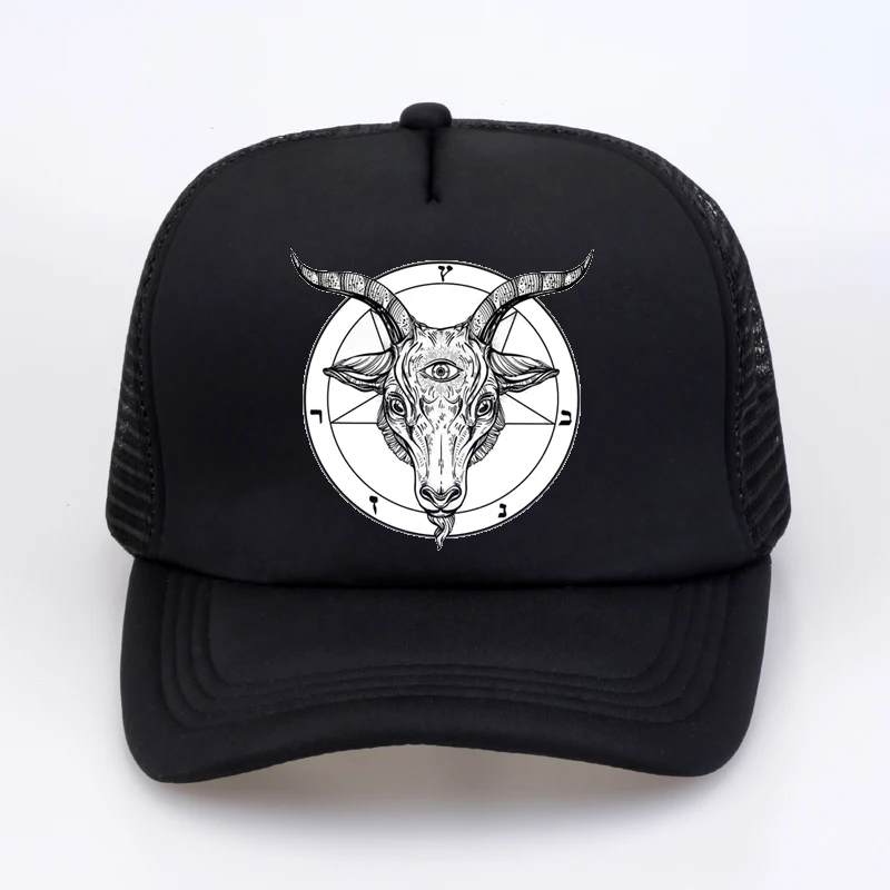 Бейсболка с изображением Сатанинского козла Baphomet мультяшным принтом Женская