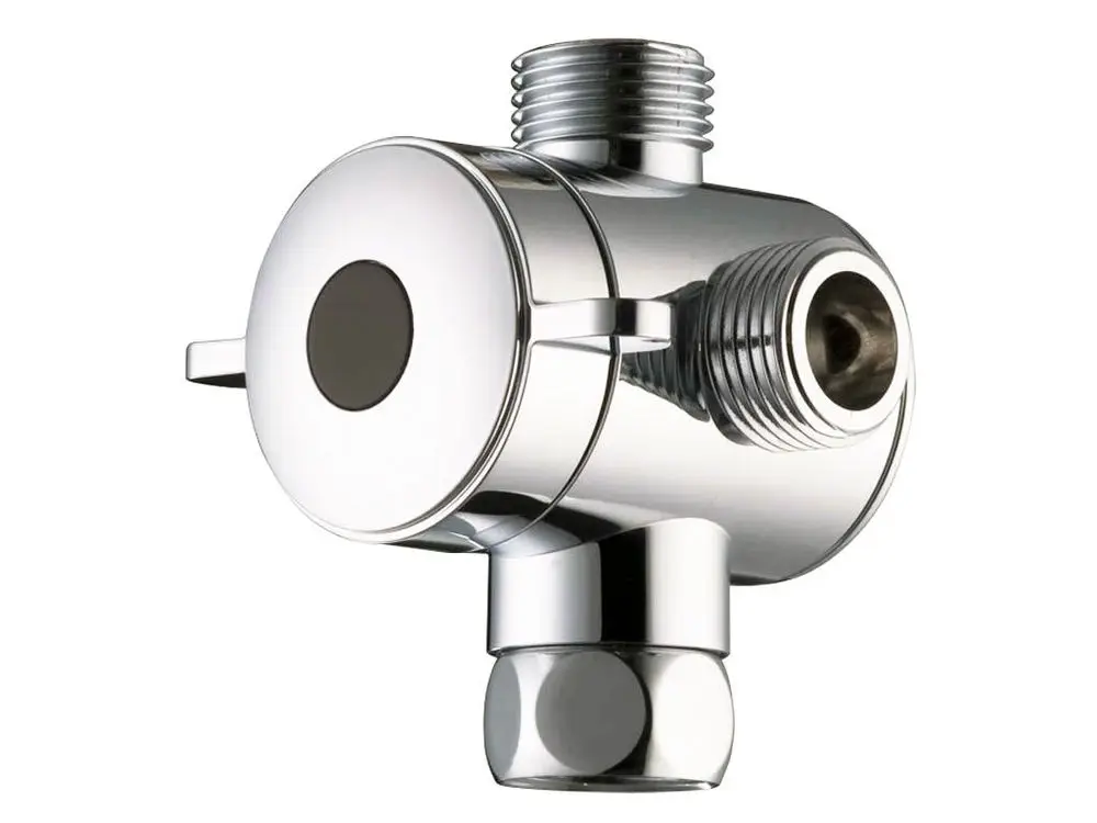 Silver 1/2 Inch Three Way T-Adapter Valve for Toilet Bidet Shower Head Diverter Valve by Chartsea Bathroom Products