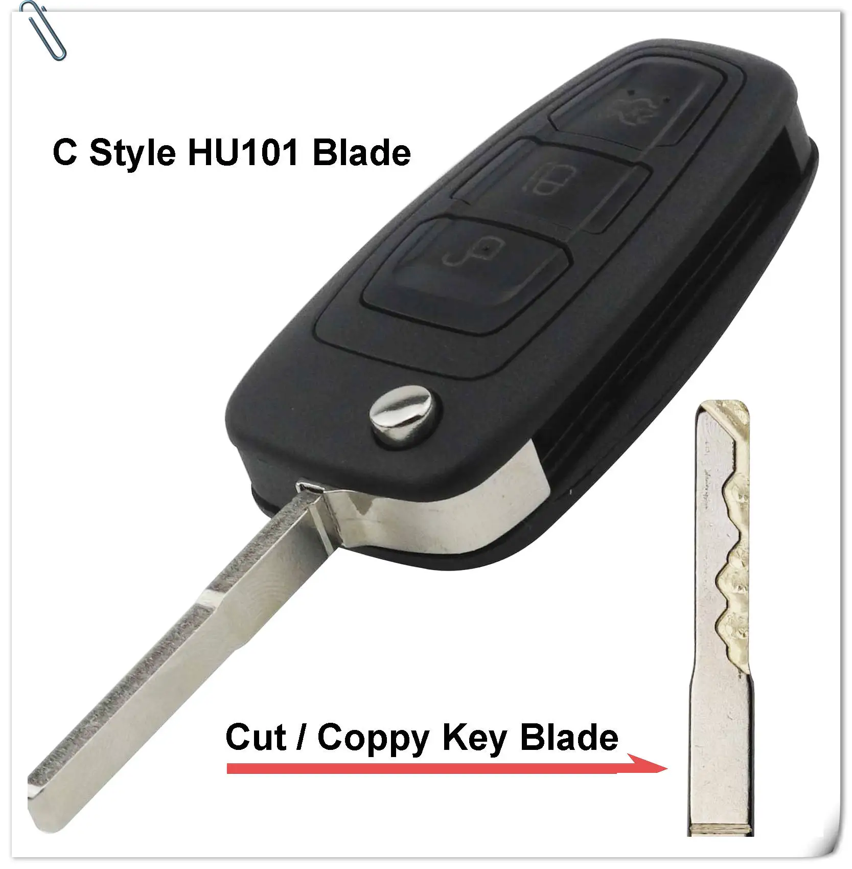 Jingyuqin включает в себя режущий копировальный ключ, пустой дистанционный флип-ключ для Ford Focus 2 Mondeo C S Max Galaxy Fiesta, автомобильный Fob TRANSIT