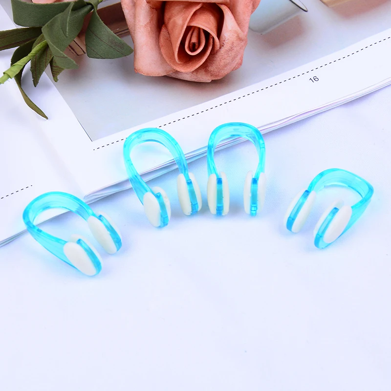 4pcs Durable No-skid Soft Silicone Steel Wire Nose Clip for Swimming Diving Water Sports Swimming Nose Clip