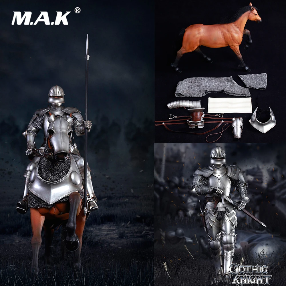 SE014 1/6 Collectible Full Set Alloy die-casting Empire series Gothic knight Armored War Horse SE012 Gothic Knight Set for Fans