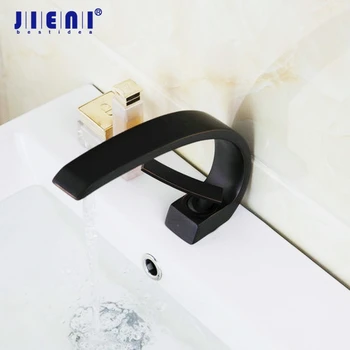 

Wash Basin Torneira Waterfall Bathroom Oil Rubbed Black Bronze Deck Mount 9910B Single Handle Sink Faucets,Mixer Tap