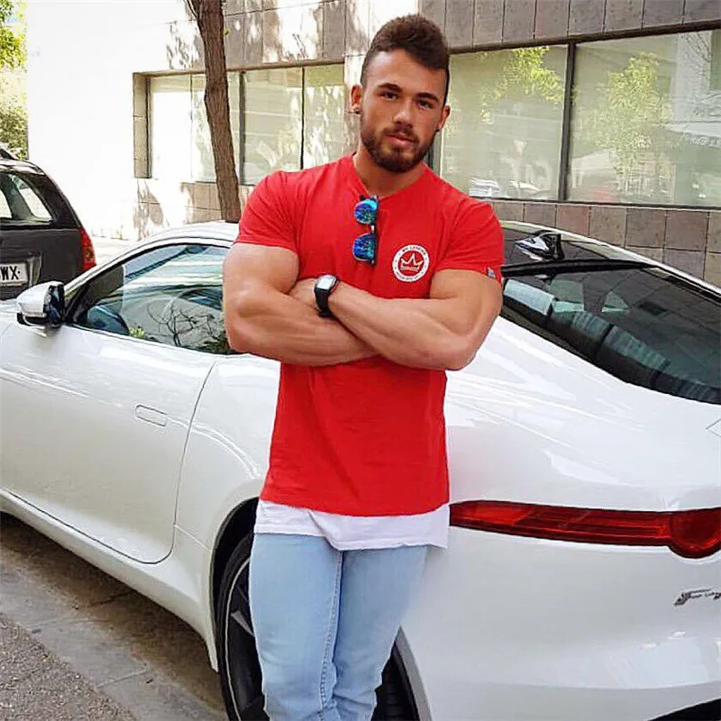 2018 Summer Sport Men Running T Shirt Men GYM Crossfit Tops Sportwear Fitness shirt Male Quick Dry Shirt Bodybuilding T-Shirt 