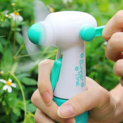 

Toy Water Spray Cooling Manual Hand Small Fan Easy To Take Student Portable Children Plastic Handheld Mini Fans Multicolor