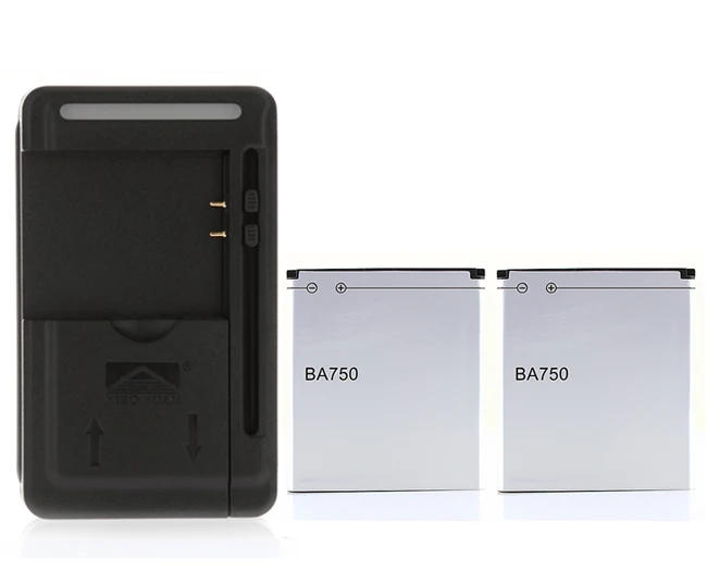 For Snoy Ericsson 2 x 1500mAh BA750 battery USB Wall Charger for Xperia Arc LT15a LT15i