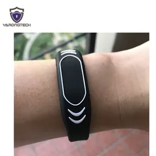 Новые RFID браслеты EM4100 125 кГц силиконовый браслет черный Регулируемый(упаковка 100