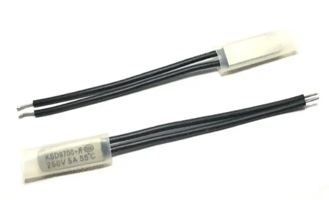 

50pcs New and original temperature control switch KSD9700 55degrees 250V 5A Normally open Thermal protector