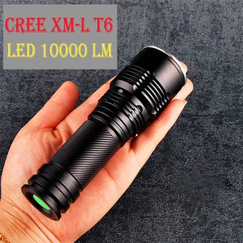

Skywolfeye 2017 CREE 10000LM T6 5Modes 18650/26650 LED Flashlight Zoomable Military Lighting Torch Dropshipping 911