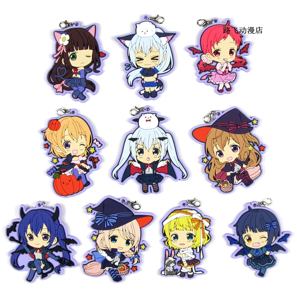 Gochuumon Wa Usagi Desuka Hoto Kokoa Kafuu Chino Tedeza Rize Ujimatsu Chiya экшн фигурка аниме модель резиновый