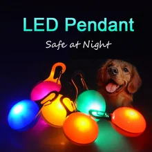 LED Dog Tag at Night Three Flash Modes Lights Glowing ID Tag For Dogs on LED Dog Collars Luminous Anti-Lost Pet Products