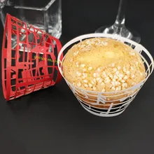 Модные выпечки инструменты лазерная резка полые бумага торт чашки форма для выпечки Маффин кухня Свадьба День Рождения Аксессуары 5zSH157